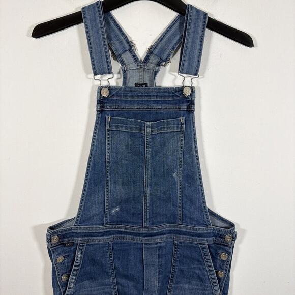 Citizens of Humanity Anthropologie Denim Jean Bib Overalls Small Distressed - Picture 3 of 13
